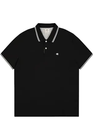 Champion Męskie Legacy - Polo z logo na klatce piersiowej, czarne (KK001), S, , S