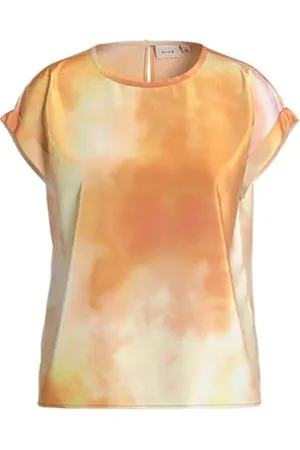 VILA Multilette S/S Full Satin Top - Noos, , 36