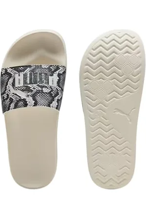 PUMA Damskie sandały Leadcat 2.0 Snake Chic Slide Sandal, Alpine Snow-Gold, 6 UK, , 39 EU