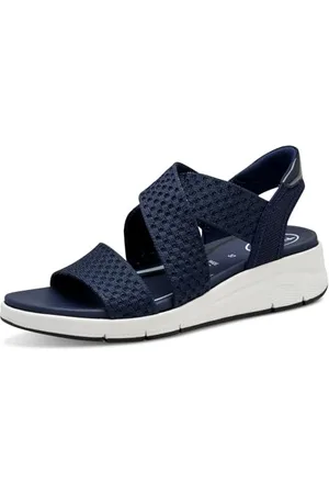 Tamaris Comfort TC wegańskie sandały damskie na koturnie, granatowe, 40 EU, , 40 EU