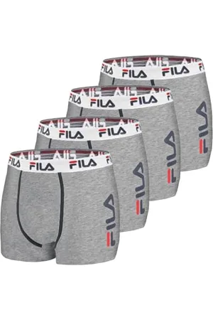 Fila Bokserki męskie bawełniane, męskie bokserki, oddychające, rozciągliwe (zestaw 4 sztuk), rozmiar M, , M