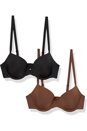 Amazon Damski biustonosz Demi Cup z mikrofibry, 2 sztuki, , 34D