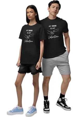 REPUBLIC OF CALIFORNIA Unisex URCTS042-S-BK My-Dog-is-My-Valentine-T-Shirt- , S, , S