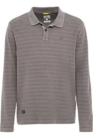Camel Active Męska koszulka polo z długim rękawem z bawełny, , S