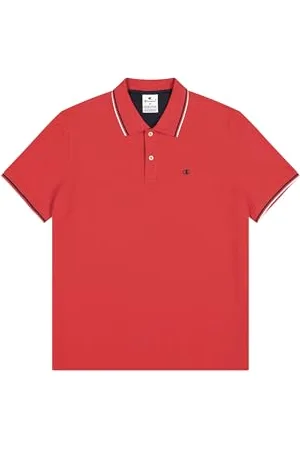 Champion Męskie Legacy - Polo z logo na klatce piersiowej, czerwone (RS069), L, , L