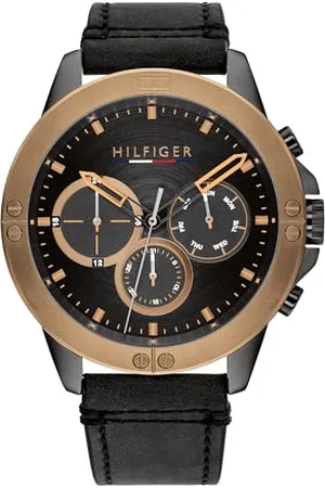 Tommy Hilfiger Analogowy wielofunkcyjny zegarek kwarcowy dla mężczyzn, , 46 mm, pasek