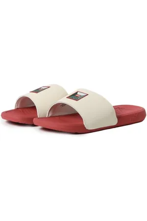 PUMA Unisex Cool CAT 2.0 GREENSIDE Slide Sandal, Alpine Snow-Dark Crimson, 4 UK, , 37 EU