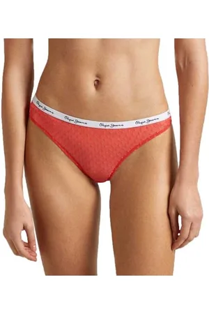 Pepe Jeans Dot 3P Thong Tanga, Czerwony, M Damski, , M