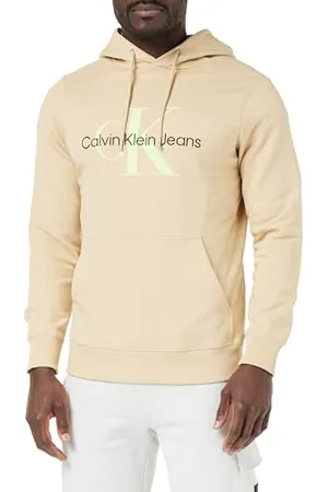 Calvin Klein Jeans Męska sezonowa bluza z kapturem Monologo Regular, , XS