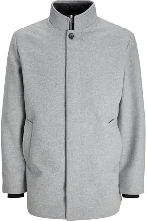 JACK & JONES Męski płaszcz wełniany, , L