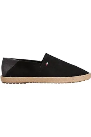 Tommy Hilfiger Męskie mokasyny HILFIGER ESPADRILLE CORE TEXTILE, CZARNE , 40,5 UK, , 45 EU
