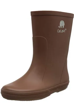 CeLaVi Unisex dziecięce kalosze Basic Wellies-Solid, Tortoise Shell - 22 EU