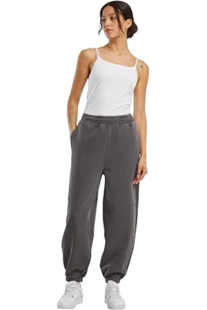 Build Your Brand Damskie spodnie sportowe w stylu vintage, ciężkie spodnie dresowe, luźne damskie spodnie treningowe z szeroką nogawką, rozmiary XS - 5XL, , M