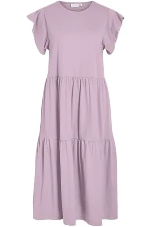 VILA Wizjer S/S Midi Dress - Noos, , S