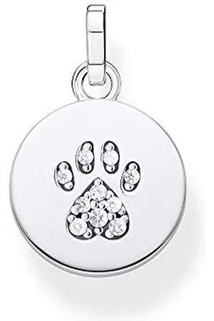 Thomas Sabo Damski wisiorek na łańcuszek, kocie łapy, srebro wysokiej próby 925, 2.1, Metal, cyrkonia