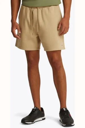 Tommy Hilfiger Męskie spodenki dresowe TJM S FLAG BEACH SHORT EXT, beżowe, 3XL, , 3XL