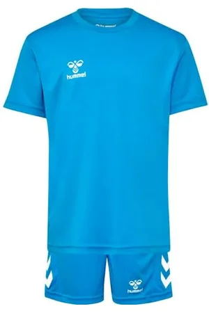 Hummel Dziecięcy zestaw sportowy T-shirt i szorty - regularny krój - nadruk z logo - elastyczny pas., , 152