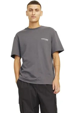JACK & JONES Męski T-shirt z nadrukiem, okrągły dekolt, , L