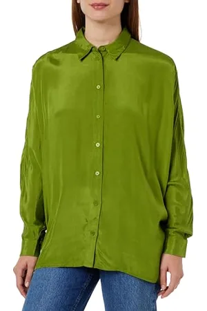 Kaffe Damska koszula Button Up Długi rękaw Relaks Fit Spread Kołnierz Kobiety, , 42