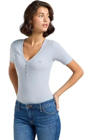 Lee Damska koszulka Ss Henley, , L