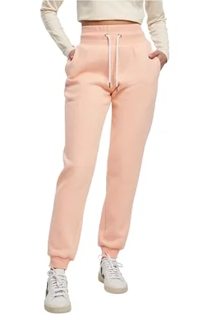 Urban classics Damskie spodnie dresowe z wysoką talią, Papaya Melange, S