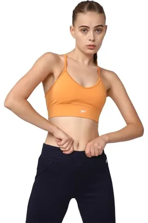Reebok Damski biustonosz sportowy, brzoskwiniowy Fuzz S23-R, L