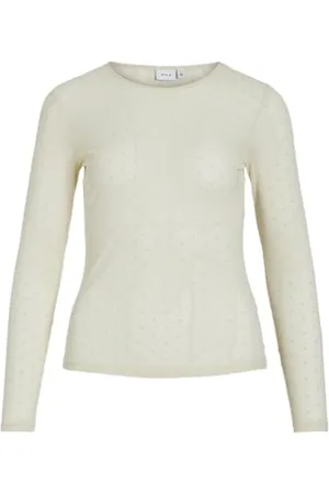 VILA Vimessana Dot O-Neck L/S Top/Pb, , XS