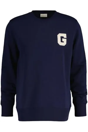 GANT Męska bluza z grafiką G z dekoltem w kształcie litery C, , M