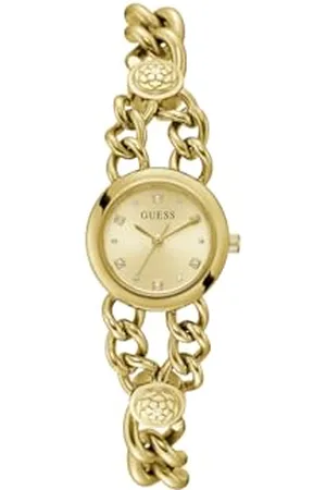 Guess P GLD CS/SUN CHAMP DL/P GLD LOGO BRCT W/CRYS W/ADJT G LINKS