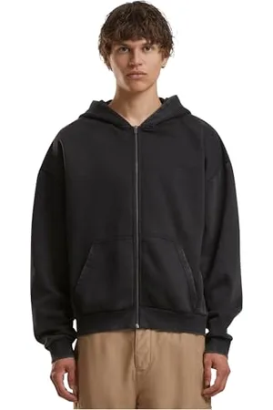 Build Your Brand Męska kurtka z kapturem w stylu vintage, Heavy Zip Hoodie, męska bluza z kapturem z zamkiem błyskawicznym, rozmiary S - 5XL, , 3XL
