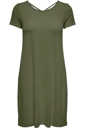 ONLY Onlbera Back Lace Up S/S Dress JRS Noos, , XXL