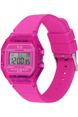 Ice-Watch ICE digit retro Neon pink - Damski zegarek z silikonowym paskiem - 022887 (Mały)