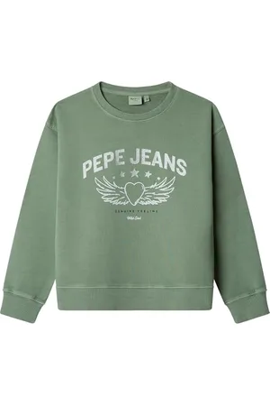 Pepe Jeans Bluza dziewczęca Louise Crew, zielona (MYRT GREEN), 10, , 10 lat