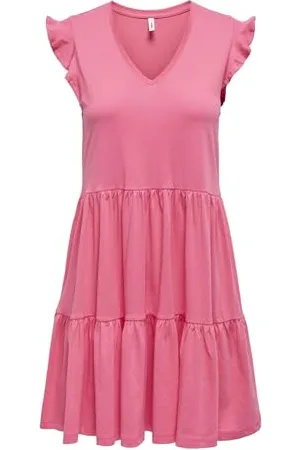 ONLY Onlmay Cap Sleev Fril Dress JRS Noos, , XS