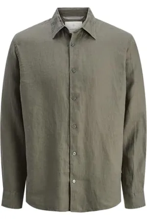 JACK & JONES Jprcclawrence Linen L/S Shirt Sn, , L
