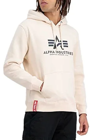 Alpha Industries Basic Hoody Rainbow Ref. Spodnie z nadrukiem, białe (Jet Stream White), XXL mieszane, , XXL