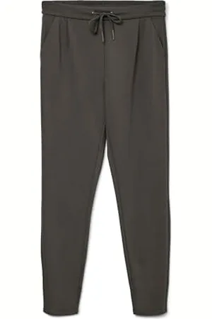 VERO MODA Eva Mid Rise spodnie ze sznurkiem ściągającym, , XL