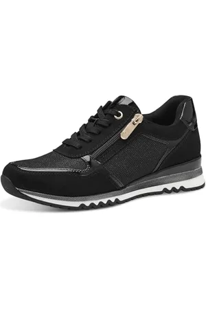 Marco Tozzi Damskie sneakersy płaskie z brokatem, wegańskie, , 38 EU