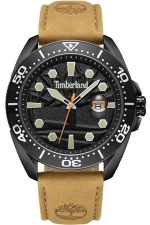 Timberland Męski analogowy zegarek kwarcowy ze skórzanym paskiem TDWGB2230601, , Nowoczesny