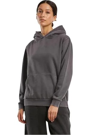 Build Your Brand Damska bluza z kapturem w stylu vintage, Heavy Hoody, swobodna damska bluza z kapturem o spranym wzornictwie, rozmiary XS - 5XL, , S
