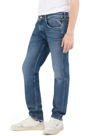 Replay Męskie dżinsy Slim Fit Anbass oryginalna kolekcja, , 30W / 32L
