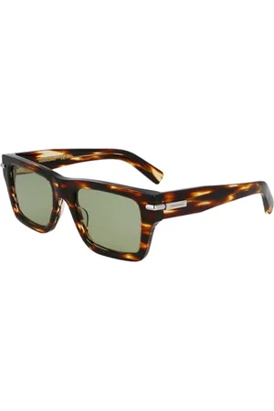 Salvatore Ferragamo Unisex SF2033S okulary przeciwsłoneczne, w paski, brązowe, 53 (DE), , 53