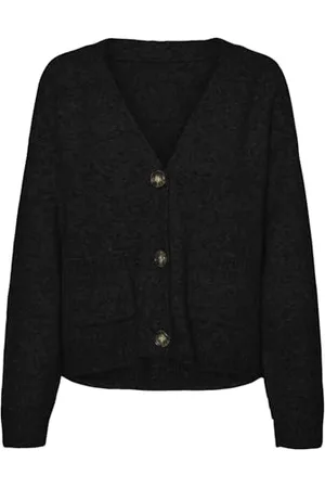 VERO MODA VMBOOM LS dekolt w serek kardigan z guzikami GA NOOS, , S