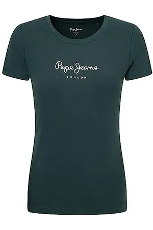 Pepe Jeans Koszulka damska New Virginia Ss N, Zielony (Regent Green), XXS