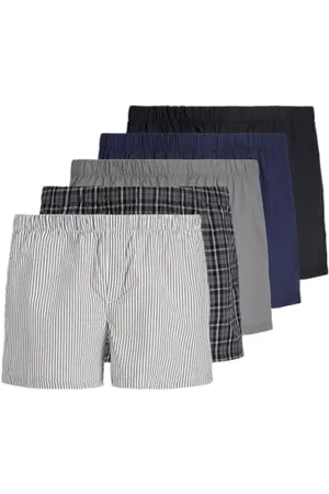 JACK & JONES Jacmilano Woven Bokserki męskie, 5 sztuk w opakowaniu, , 4x_l