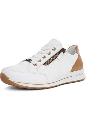 ARA Damskie buty sportowe Osaka, białe, biscuit, whisky, 40 EU szerokie, , 40 EU szeroki