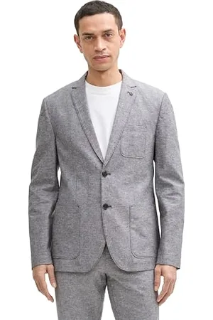 TOM TAILOR Męska kurtka 1045065, 37200-Tarmac Grey Chambray, 36R, , 46