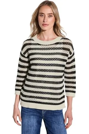 Street one Damski sweter z siateczki w paski, , 46