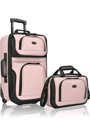 U.S. Traveler Rio Bagaż podręczny, lekka, miękka walizka, bagaż podręczny na kółkach, 50 cm, różowy, Set