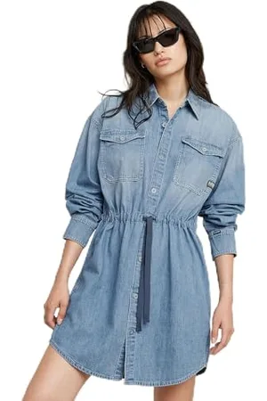 G-Star RAW Luźna sukienka dżinsowa ze sznurka, , XS